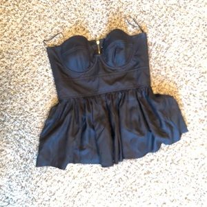 Strapless Peplum Top
